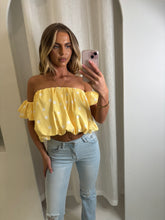 Load image into Gallery viewer, Yellow Stacie Polka Dot Top
