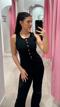 Load image into Gallery viewer, Black Joyce Gold button up Co ord
