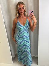 Load image into Gallery viewer, Blue Reagan Multi Print Maxi Dress
