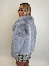Load image into Gallery viewer, Grey Charlotte Faux Fur Coat
