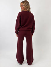 Load image into Gallery viewer, Burgundy Ursula Knitted Co-Ord Set
