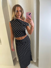 Load image into Gallery viewer, Black Naomi Polka Dot Co-ord
