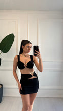 Load image into Gallery viewer, Black Arabella Gold Love Heart Buckle Co ord
