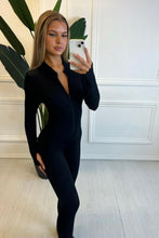 Load image into Gallery viewer, Black Dominika Seamless Ribbed Jumpsuit
