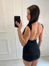 Load image into Gallery viewer, Black Rachel lace backless dress
