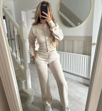 Load image into Gallery viewer, Beige Tory Button Co-ord

