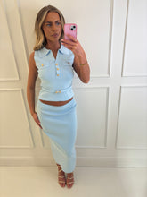 Load image into Gallery viewer, Blue Louise Skirt Co-ord
