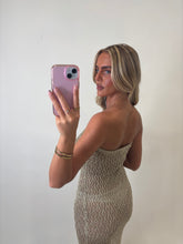 Load image into Gallery viewer, Crochet Siobhan Strapless Midi Dress
