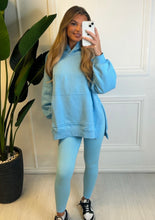 Load image into Gallery viewer, Blue Liberty Oversized Hoodie Co-ord
