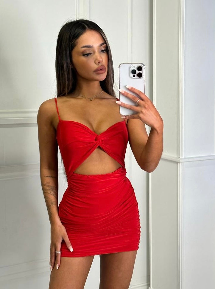Red Eden Twist Dress