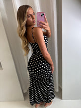 Load image into Gallery viewer, Black Stella Polka Dot Maxi Dress

