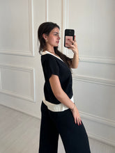 Load image into Gallery viewer, Black Liv Gold Button Co ord
