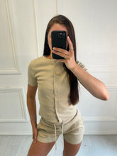 Load image into Gallery viewer, Beige Meg button up co ord

