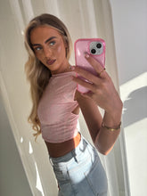 Load image into Gallery viewer, Pink Vikki Backless Lace Top
