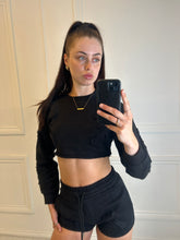 Load image into Gallery viewer, Black Stacey cross shorts co-ord
