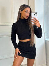 Load image into Gallery viewer, Black Bex Cable Knit Co-Ord
