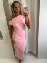 Load image into Gallery viewer, Pink Maeve Off Shoulder Maxi Dress
