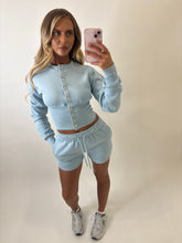 Load image into Gallery viewer, Blue Demi Button Co-ord
