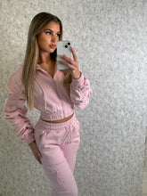 Load image into Gallery viewer, Pink Dalila Ruched Cargo Tracksuit
