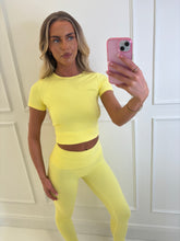 Load image into Gallery viewer, Yellow Taylor Activewear Co-ord
