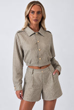 Load image into Gallery viewer, Beige Carly Printed Shirt &amp; Shorts Co-Ord Set

