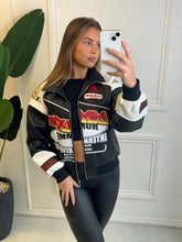 Load image into Gallery viewer, Black Serena Oversized Racer Jacket
