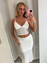 Load image into Gallery viewer, White Saraid Crochet Co-Ord
