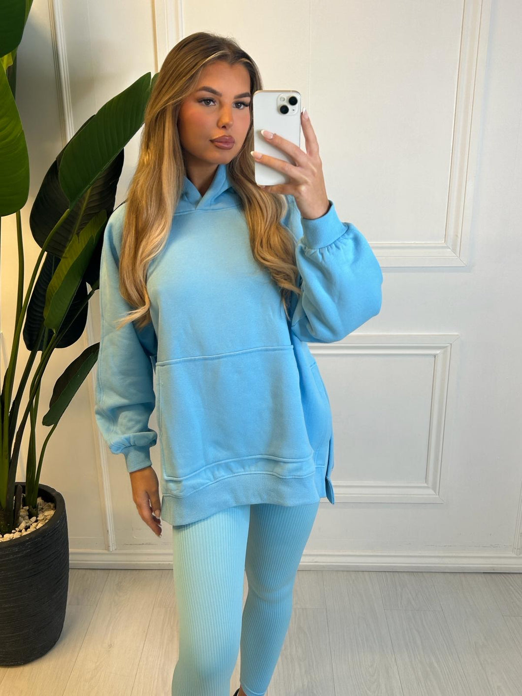 Blue Liberty Oversized Hoodie Co-ord
