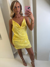 Load image into Gallery viewer, Yellow Ami Sequin Dress
