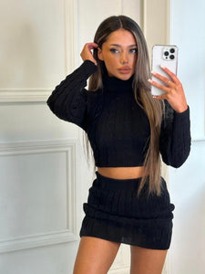 Black Bex Cable Knit Co-Ord
