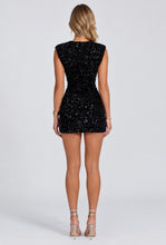 Load image into Gallery viewer, Black Rachel Sequin Embellished Mini Dress
