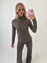 Load image into Gallery viewer, Brown Aithne Active Wide Leg Co-Ord
