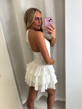 Load image into Gallery viewer, White Bridghid Frill Playsuit
