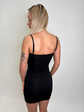Load image into Gallery viewer, Black Dixie Rhinestone Mini Dress
