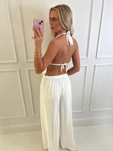 Load image into Gallery viewer, White Alys Halter Frill Co-Ord
