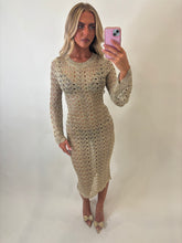 Load image into Gallery viewer, Crochet Tegan Open Back Midi Dress
