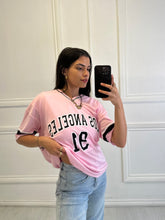 Load image into Gallery viewer, Baby Pink Ann Oversized Jersey T-shirt
