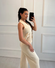 Load image into Gallery viewer, Beige Winnie Gold Button Co ord
