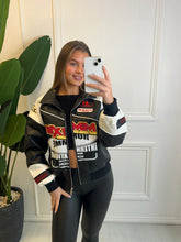 Load image into Gallery viewer, Black Serena Oversized Racer Jacket
