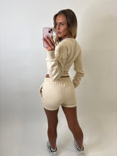 Load image into Gallery viewer, Beige Demi Button Co-ord
