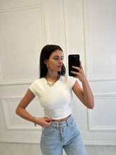 Load image into Gallery viewer, Black Open Back Cropped Top

