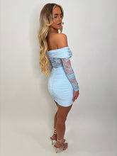 Load image into Gallery viewer, Baby Blue Sammie Strapless Dress
