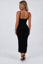 Load image into Gallery viewer, Black Lola Sparkle Bustier Midi Dress
