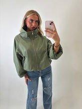 Load image into Gallery viewer, Khaki Sandra High-Neck Jacket
