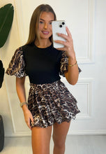 Load image into Gallery viewer, Animal Print Casey Bubble Hem Micro Mini-Dress
