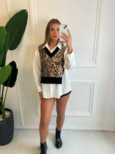 Load image into Gallery viewer, White Isabel Animal Print Oversized Shirt
