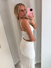 Load image into Gallery viewer, White Saraid Crochet Co-Ord
