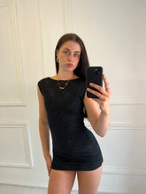 Load image into Gallery viewer, Black Rachel lace backless dress
