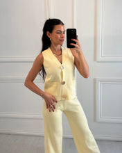 Load image into Gallery viewer, Yellow Winnie Gold Button co ord
