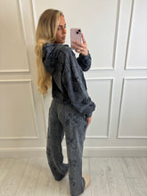 Load image into Gallery viewer, Dark Grey Acid Wash Tiffany Cross Tracksuit
